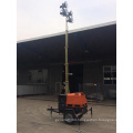 Mast 7m metal halide lamp towable mobile light tower with 4x1000w metal halide lamps